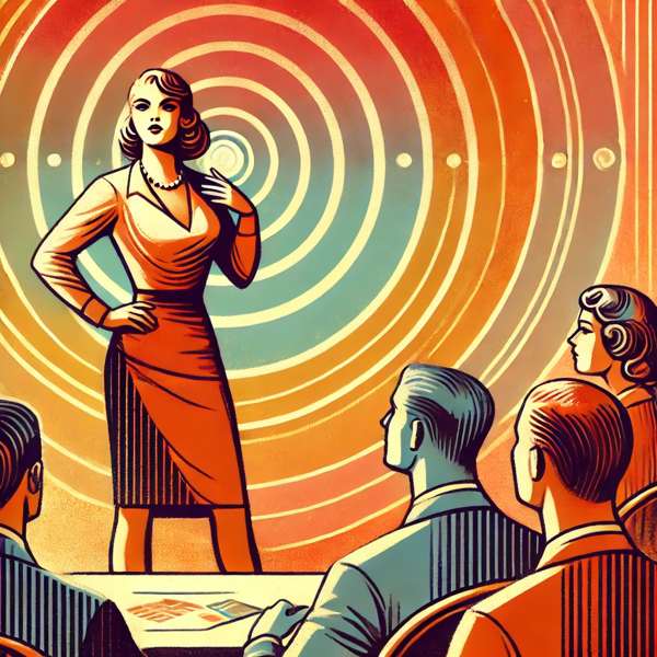 Person giving an engaging presentation